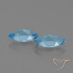 Topaz Gemstones in 10 x 5.1 mm Size for Sale, Topaz Stones in Sky Blue Color