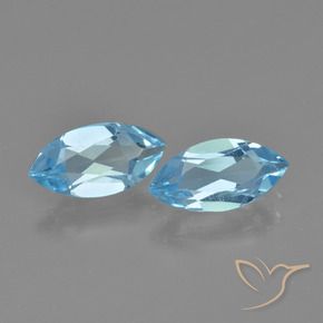 2.31 ctw Blue Topaz Stones, Natural Topaz in Marquise Facet Shape for Sale