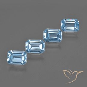 4.31 ctw Blue Topaz Stones, Natural Topaz in Octagon Facet Shape for Sale