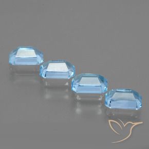 Topaz Gemstones in 7 x 5 mm (calibrated) Size for Sale, Topaz Stones in Sky Blue Color