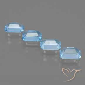 Topaz Gemstones in 7 x 5 mm (calibrated) Size for Sale, Topaz Stones in Sky Blue Color