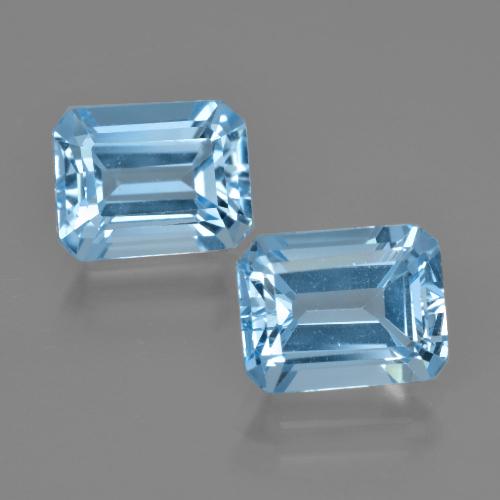 5.78 ct Sky Blue Topaz, 8.9 x 7 mm Octagon Cut From Brazil, Photo A