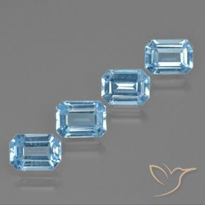 4.71 ctw Blue Topaz Stones, Natural Topaz in Octagon Facet Shape for Sale