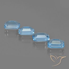 Topaz Gemstones in 7 x 5 mm (calibrated) Size for Sale, Topaz Stones in Swiss Blue Color