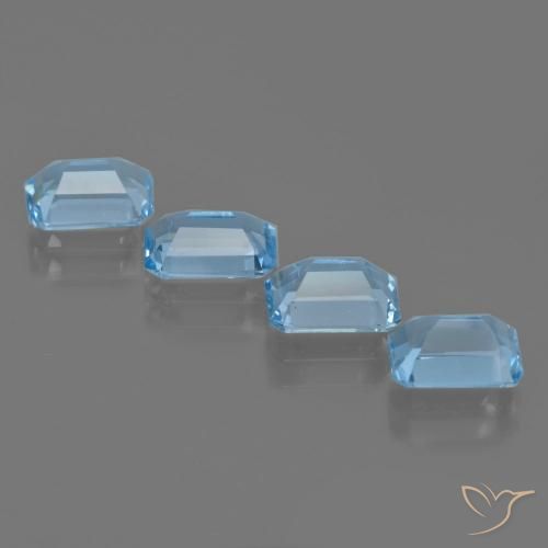 Topaz Gemstones in 7 x 5 mm (calibrated) Size for Sale, Topaz Stones in Swiss Blue Color