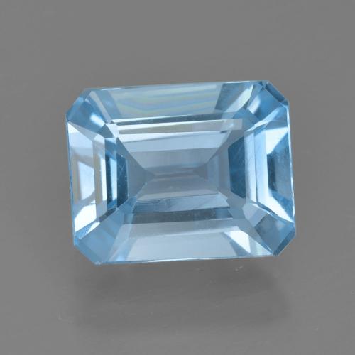 Swiss Blue Topaz Gem - 3ct Octagon Facet (ID: 405657)