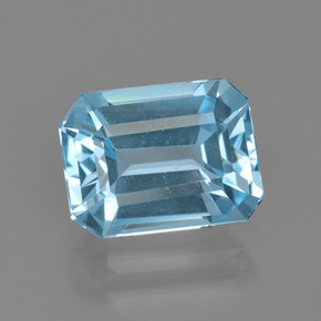 Swiss Blue Topas Edelstein - 2.6ct Oktagon facettiert (ID: 405662)