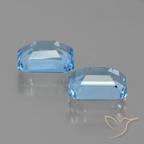 Topaz Gemstones in 9 x 7 mm (calibrated) Size for Sale, Topaz Stones in Sky Blue Color
