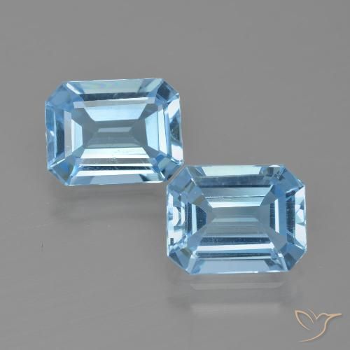 5.19ctw Natural Sky Blue Topaz, Emerald Cut, VS