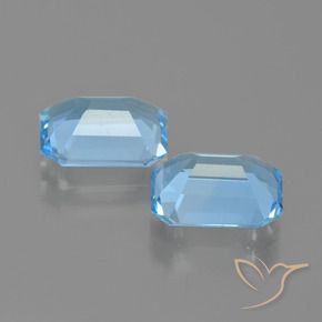 Topaz Gemstones in 9 x 7 mm (calibrated) Size for Sale, Topaz Stones in Sky Blue Color