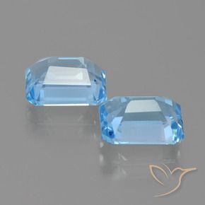 Topaz Gemstones in 9 x 7 mm (calibrated) Size for Sale, Topaz Stones in Sky Blue Color