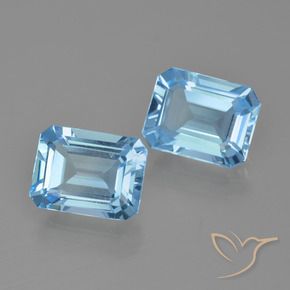 5.00 ctw Blue Topaz Stones, Natural Topaz in Octagon Facet Shape for Sale