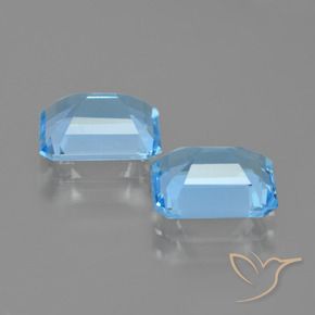 Topaz Gemstones in 9 x 7 mm (calibrated) Size for Sale, Topaz Stones in Swiss Blue Color
