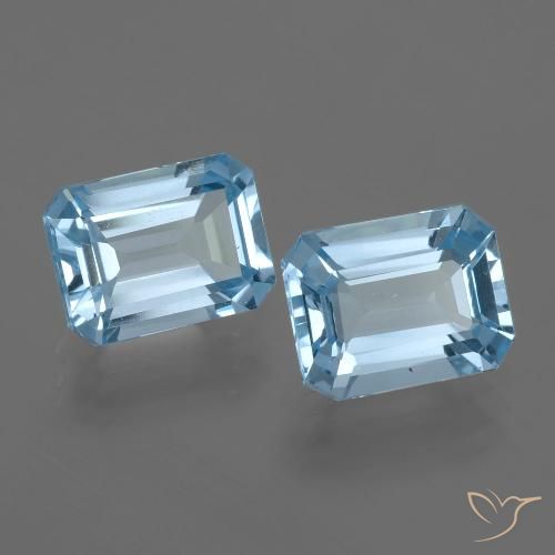 4.81ctw Natural Swiss Blue Topaz, Emerald Cut, VVS-VS