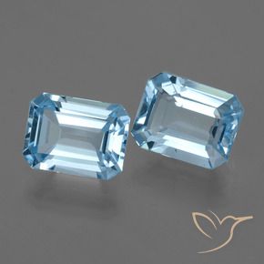 4.81 ctw Blue Topaz Stones, Natural Topaz in Octagon Facet Shape for Sale