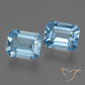 4.98 ctw Blue Topaz Stones, Natural Topaz in Octagon Facet Shape for Sale