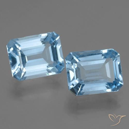5.93ctw Natural Sky Blue Topaz, Emerald Cut, VVS-VS