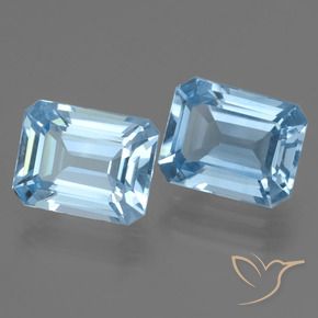 5.93 ctw Blue Topaz Stones, Natural Topaz in Octagon Facet Shape for Sale