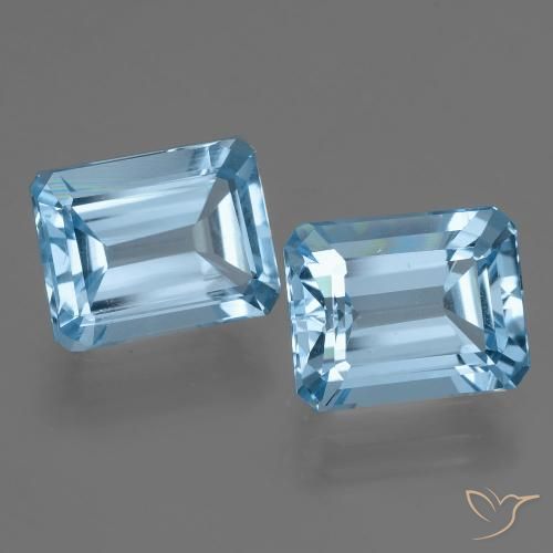 5.93ctw Natural Swiss Blue Topaz, Emerald Cut, VVS-VS