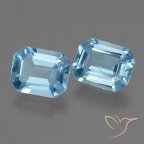 4.47 ctw Blue Topaz Stones, Natural Topaz in Octagon Facet Shape for Sale