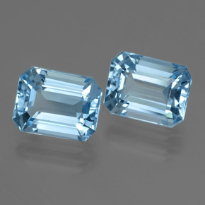 5.26 ctw Blue Topaz Stones, Natural Topaz in Octagon Facet Shape for Sale