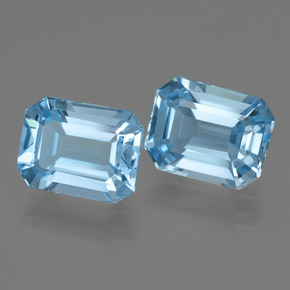 5.17 ctw Blue Topaz Stones, Natural Topaz in Octagon Facet Shape for Sale