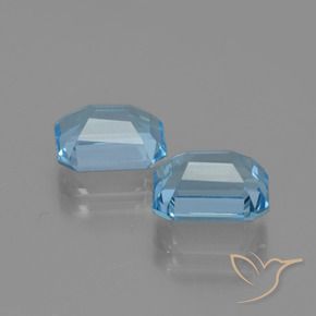Topaz Gemstones in 9 x 7 mm (calibrated) Size for Sale, Topaz Stones in Sky Blue Color