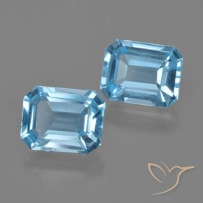 4.99 ctw Blue Topaz Stones, Natural Topaz in Octagon Facet Shape for Sale