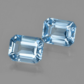 5.69 ctw Blue Topaz Stones, Natural Topaz in Octagon Facet Shape for Sale