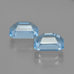 Topaz Gemstones in 9 x 7 mm (calibrated) Size for Sale, Topaz Stones in Swiss Blue Color