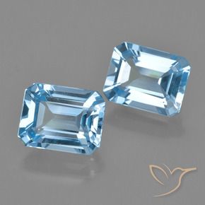 5.25 ctw Blue Topaz Stones, Natural Topaz in Octagon Facet Shape for Sale