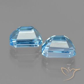 Topaz Gemstones in 9 x 7 mm (calibrated) Size for Sale, Topaz Stones in Swiss Blue Color