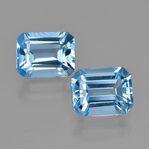 Blu elettrico Topazio Gem - 3ct Sfaccettatura ottagonale (ID: 405944)