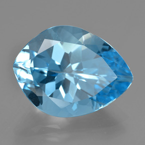 19.23 ct Blue Topaz Stone, Natural Topaz in Fancy Facet Shape for Sale