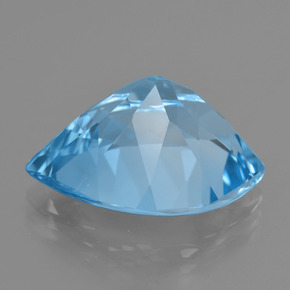 Topaz Gemstone in 20.6 x 15.5 mm Size for Sale, Topaz Stone in Medium Blue Color