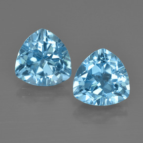 Azul Cielo Topacio Gema - 3ct Forma trillón (ID: 413981)
