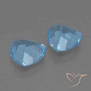 Topaz Gemstones in 9 x 9 mm (calibrated) Size for Sale, Topaz Stones in Swiss Blue Color