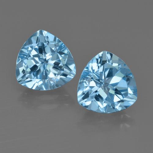 Baby Blue Topaz Gem - 2.9ct Trillion Facet (ID: 413986)