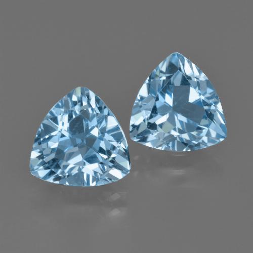Bleu clair Topaze gemme - 2.8ct Facette trillion (ID: 413987)