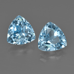 5.56 ctw Blue Topaz Stones, Natural Topaz in Trillion Facet Shape for Sale