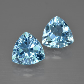 Light Blue Topaz Gem - 2.6ct Trillion Facet (ID: 413991)