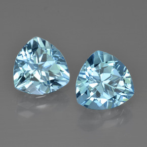 5.91 ctw Blue Topaz Stones, Natural Topaz in Trillion Facet Shape for Sale