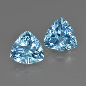 Blue Topaz Gem - 2.6ct Trillion Facet (ID: 413996)
