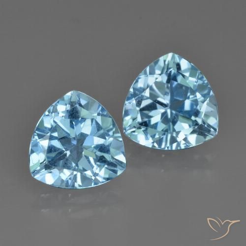 5.62ctw Natural Sky Blue Topaz, Trillion, VS