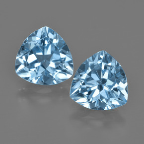 Medium Blue Topaz Gem - 2.7ct Trillion Facet (ID: 414074)