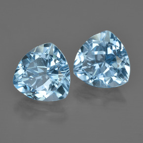 5.85 ctw Blue Topaz Stones, Natural Topaz in Trillion Facet Shape for Sale