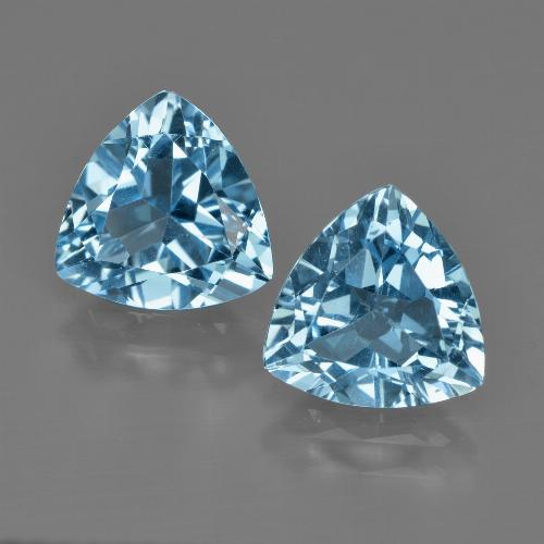 Sky Blue Topaz Gem - 2.7ct Trillion Facet (ID: 414081)