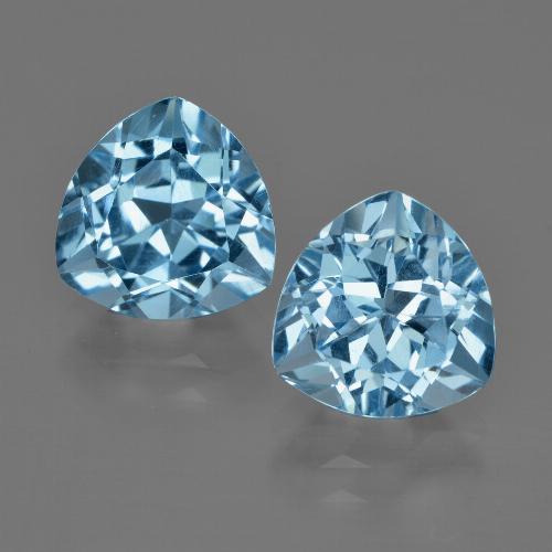 Swiss Blue Topaz Gem - 3.3ct Trillion Facet (ID: 414083)