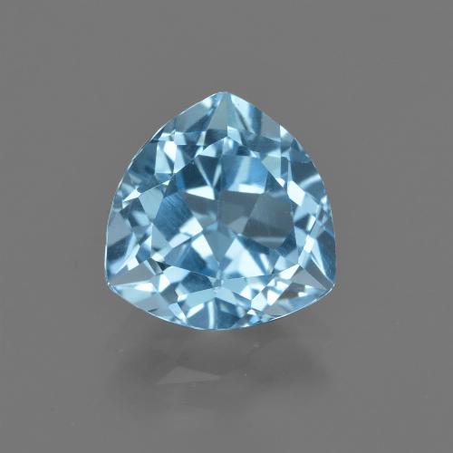Light Blue Topaz Gem - 3ct Trillion Facet (ID: 414128)