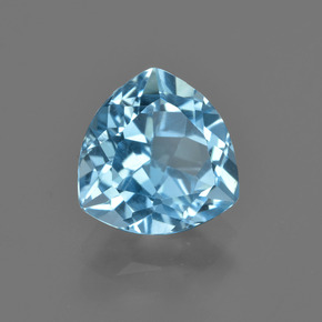 3.03 ct Blue Topaz Stone, Natural Topaz in Trillion Facet Shape for Sale